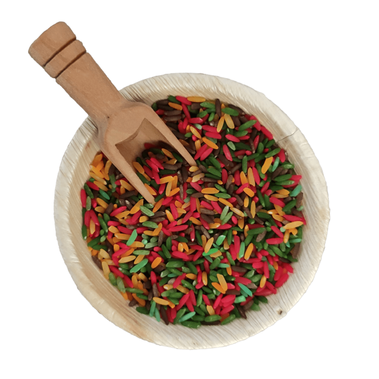 Speelrijst in de kleuren van de herfst.